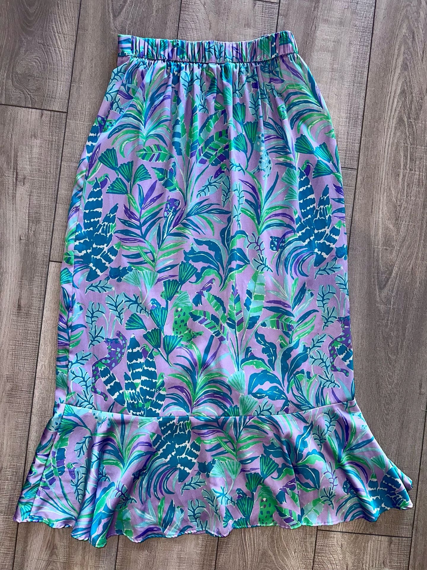 Lilly Pulitzer Britney Midi Skirt Purple Iris Faux Wrap 6
