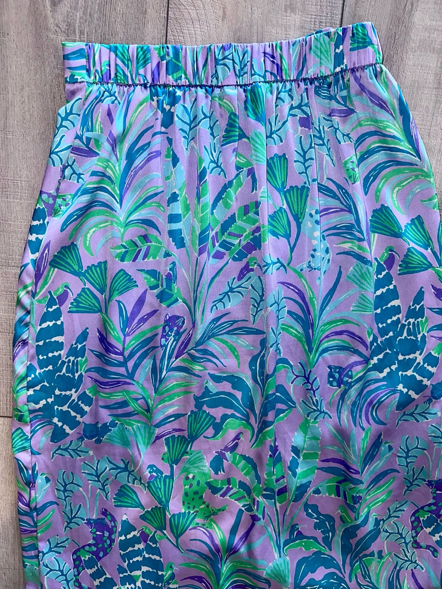 Lilly Pulitzer Britney Midi Skirt Purple Iris Faux Wrap 7