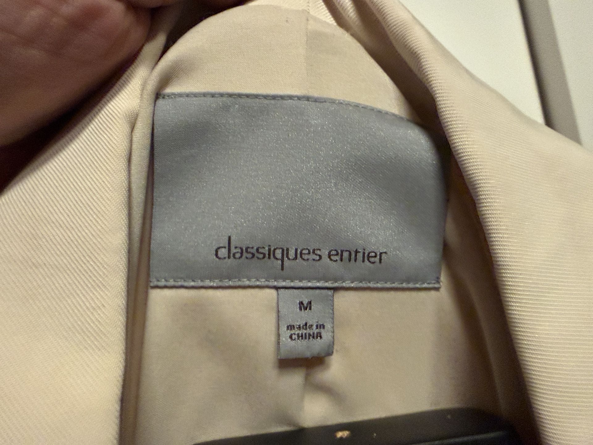 Classiques Entier Open Front Blazer Size M Ivory Triacetate Jacket 3
