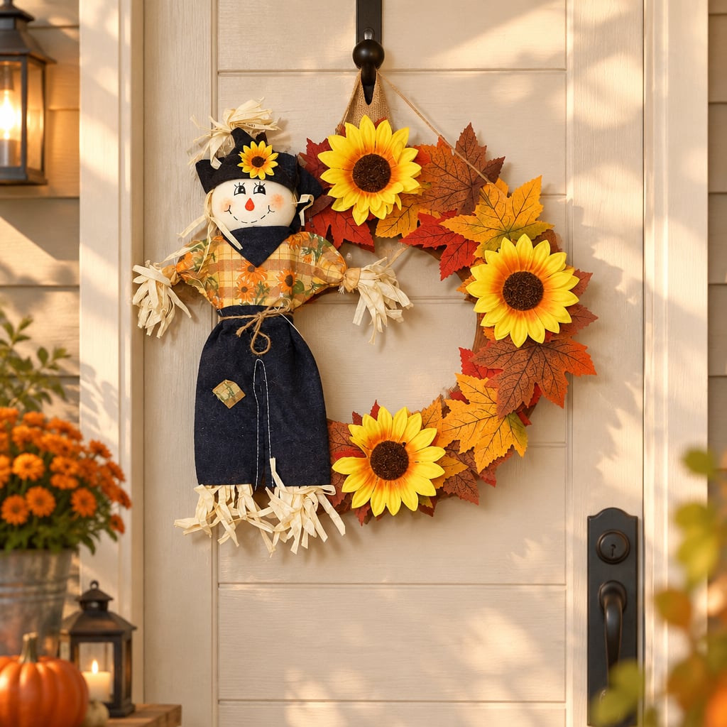 15” Fall Scarecrow Wreath | Flat, Lightweight |
Creations By Loren 1