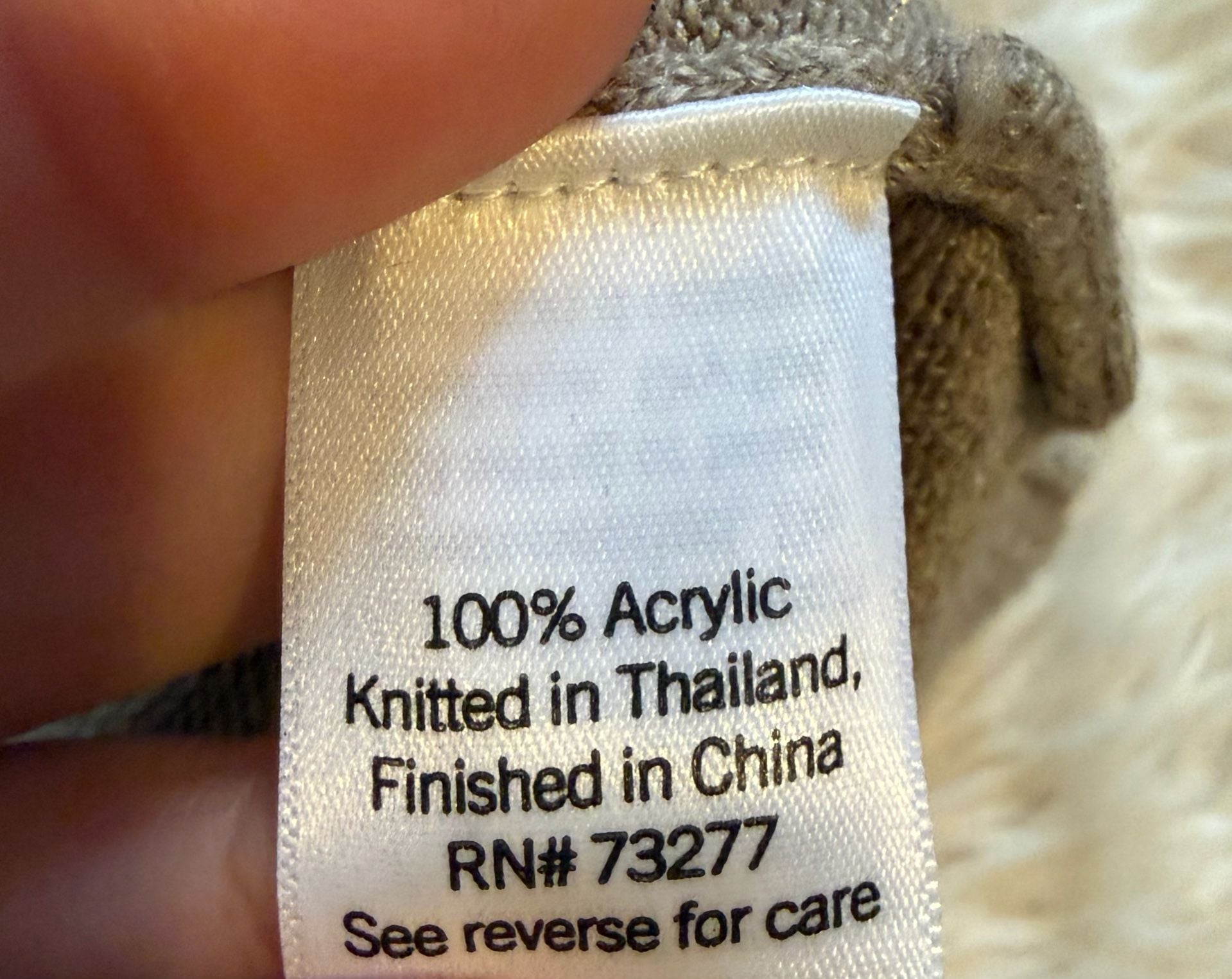 Croft & Barrow Cardigan Sweater Size L Tan Acrylic V-Neck 5