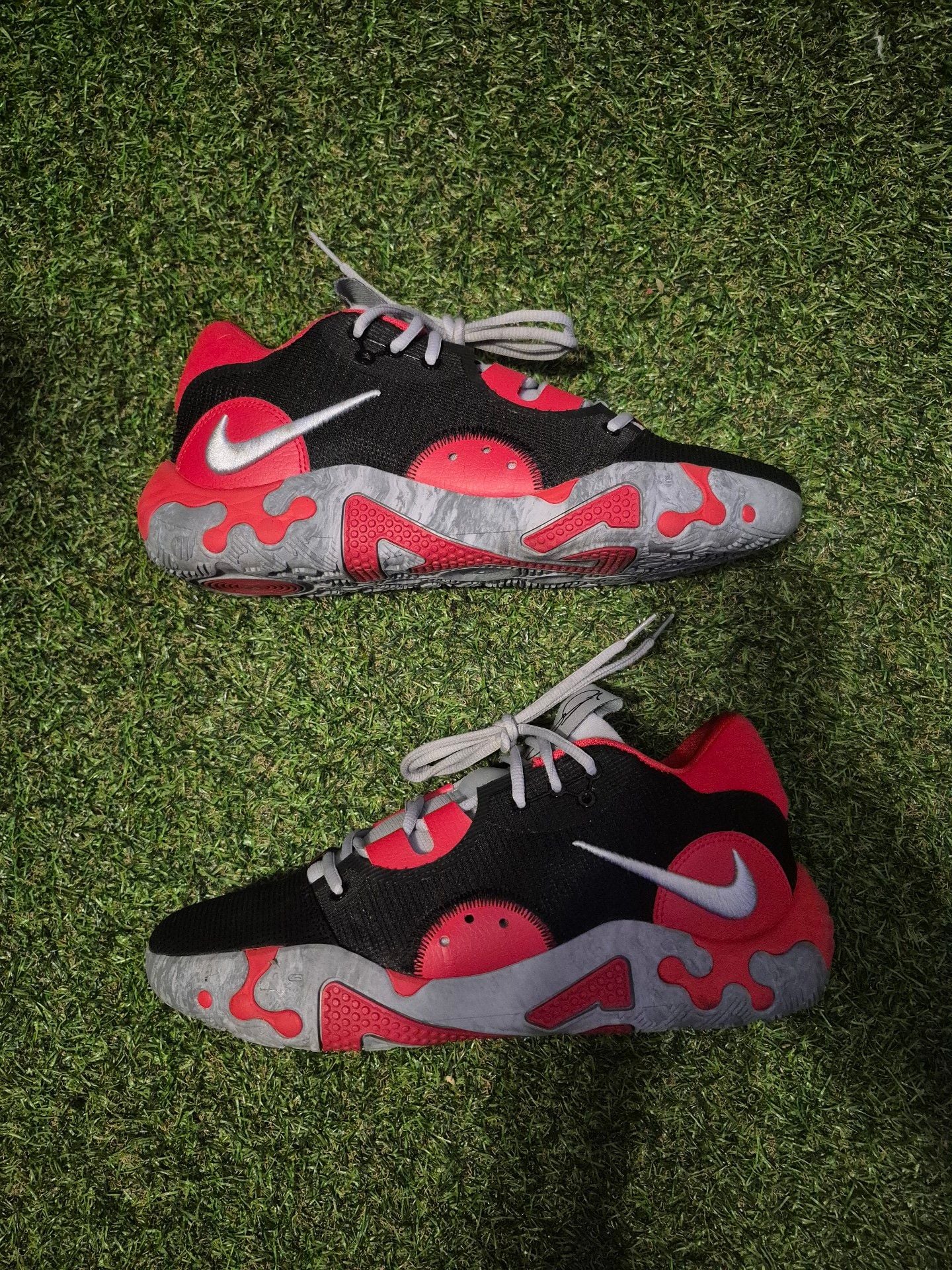 Nike PG 5 Basketball Shoes Black Red Grey 2