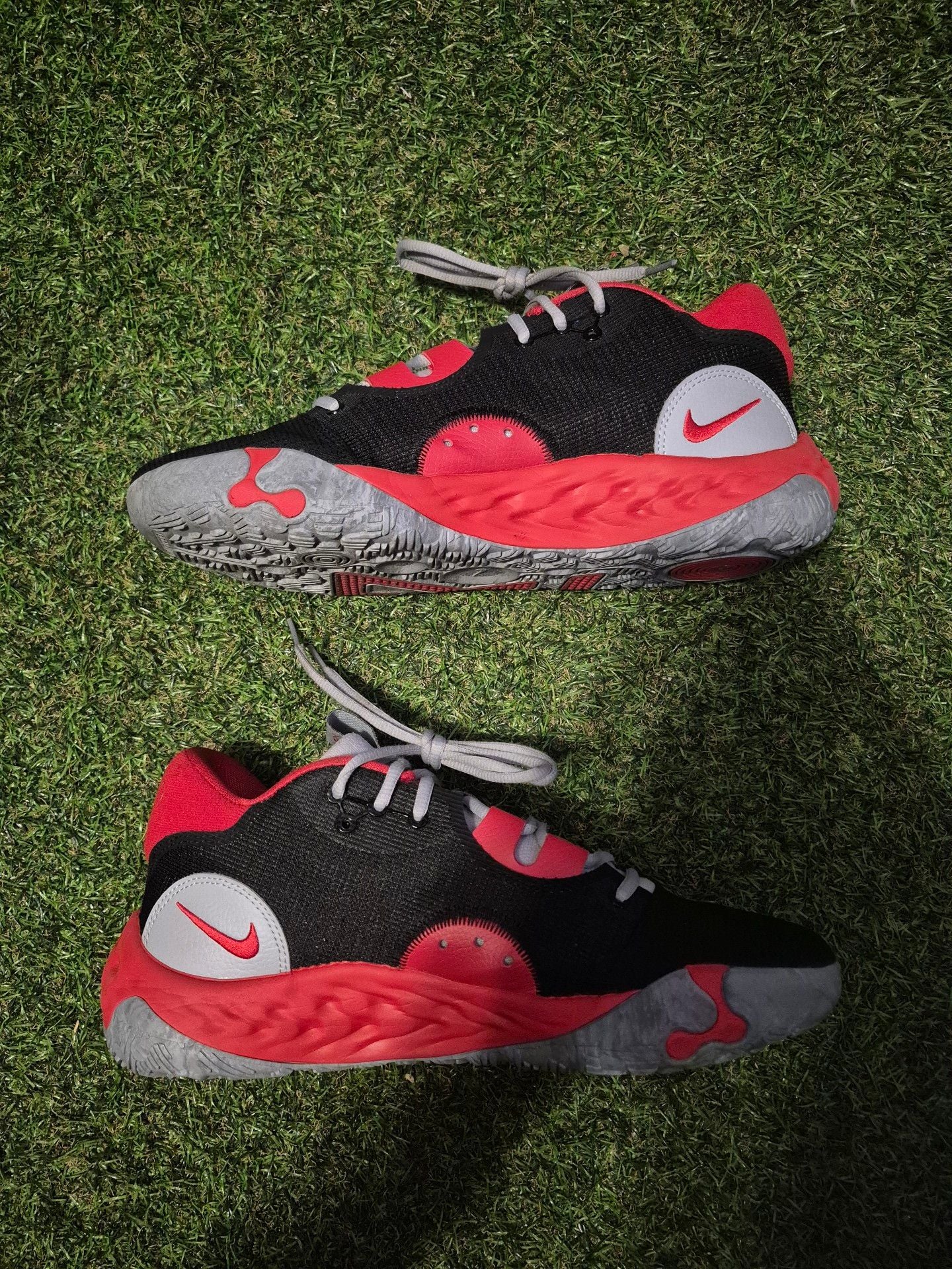 Nike PG 5 Basketball Shoes Black Red Grey 3