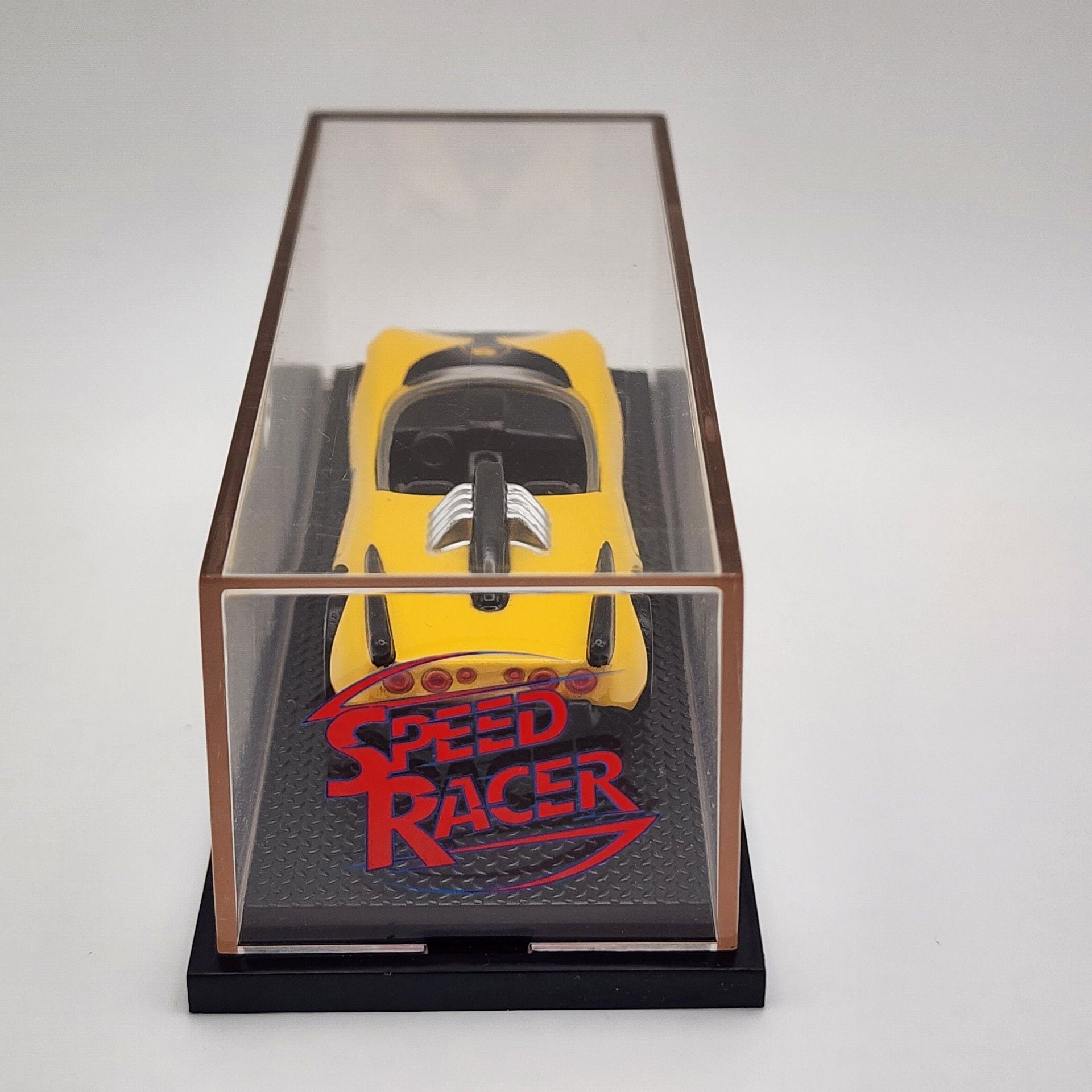 Speed Racer Diecast Model Car #9 Yellow In Display Case 2