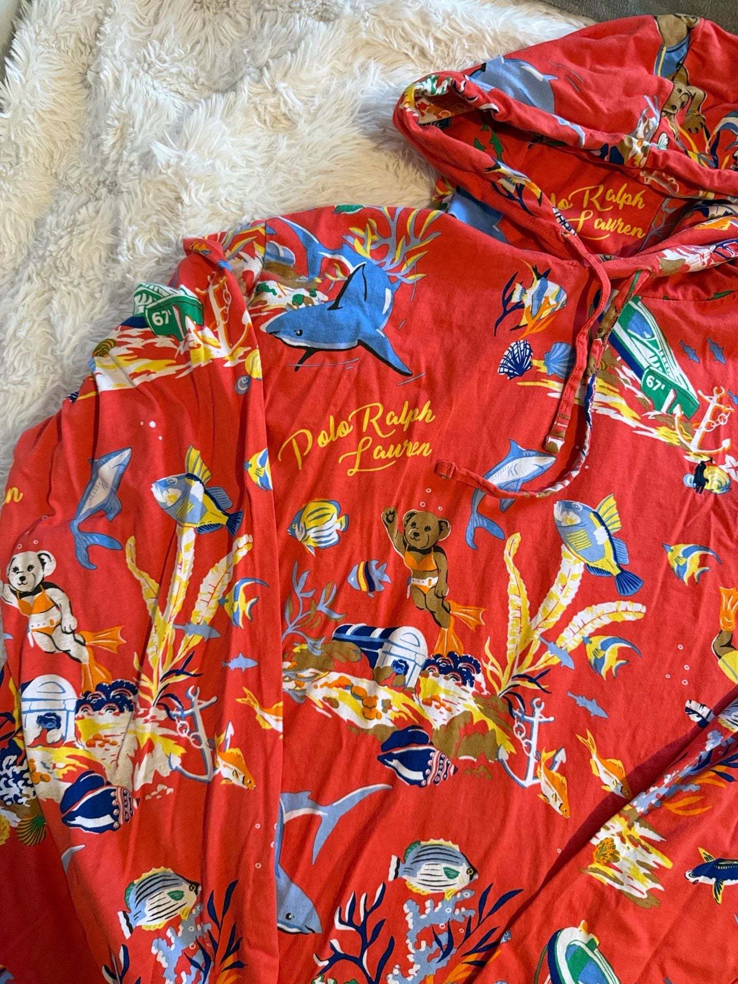 POLO RALPH LAUREN Men's Polo Bear Jersey Hooded Long-Sleeve Hooded sz xxl 3