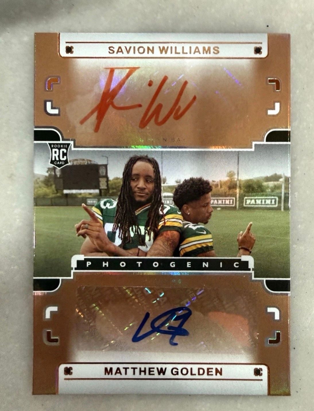 Panini Photogenic Savion Williams Matthew Golden Rookie Team Autographs Card 2