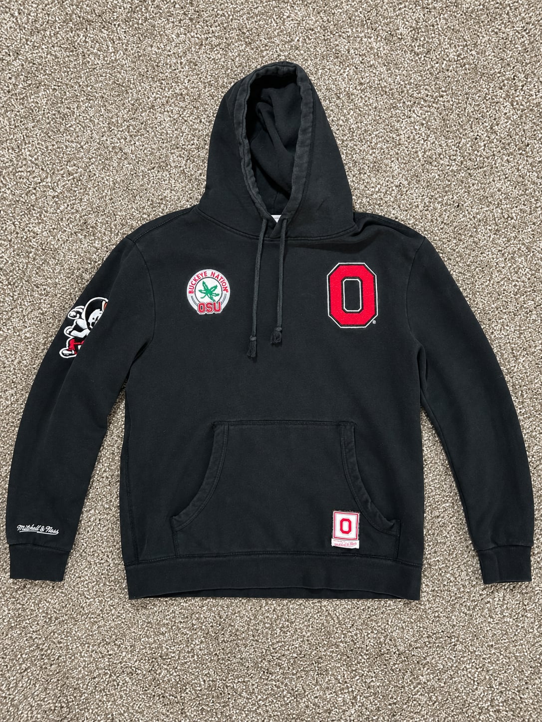 Mitchell & Ness Ohio State Buckeyes Hoodie Size L Black 2