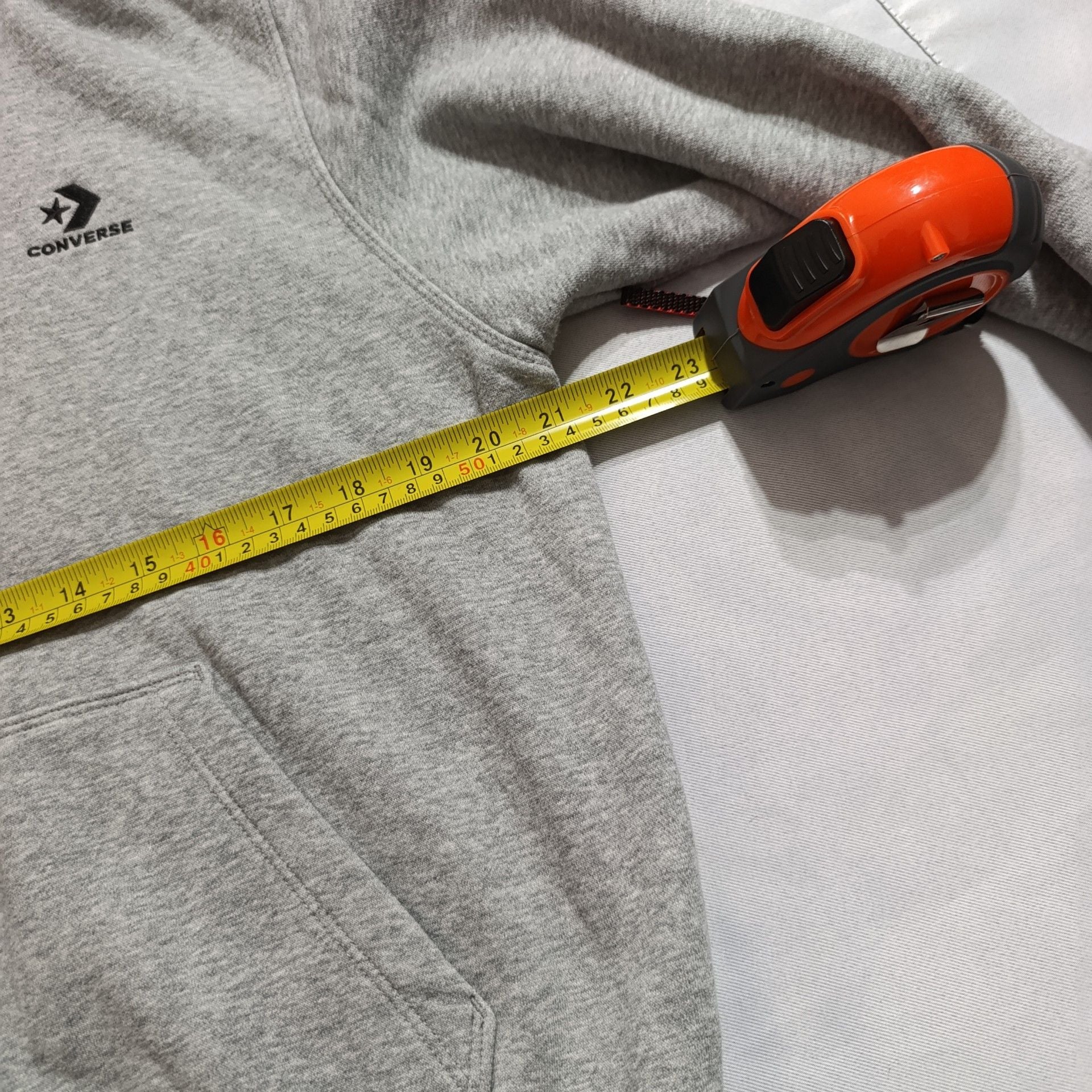 Converse Pullover Hoodie Size S Grey Fleece Sweatshirt 6