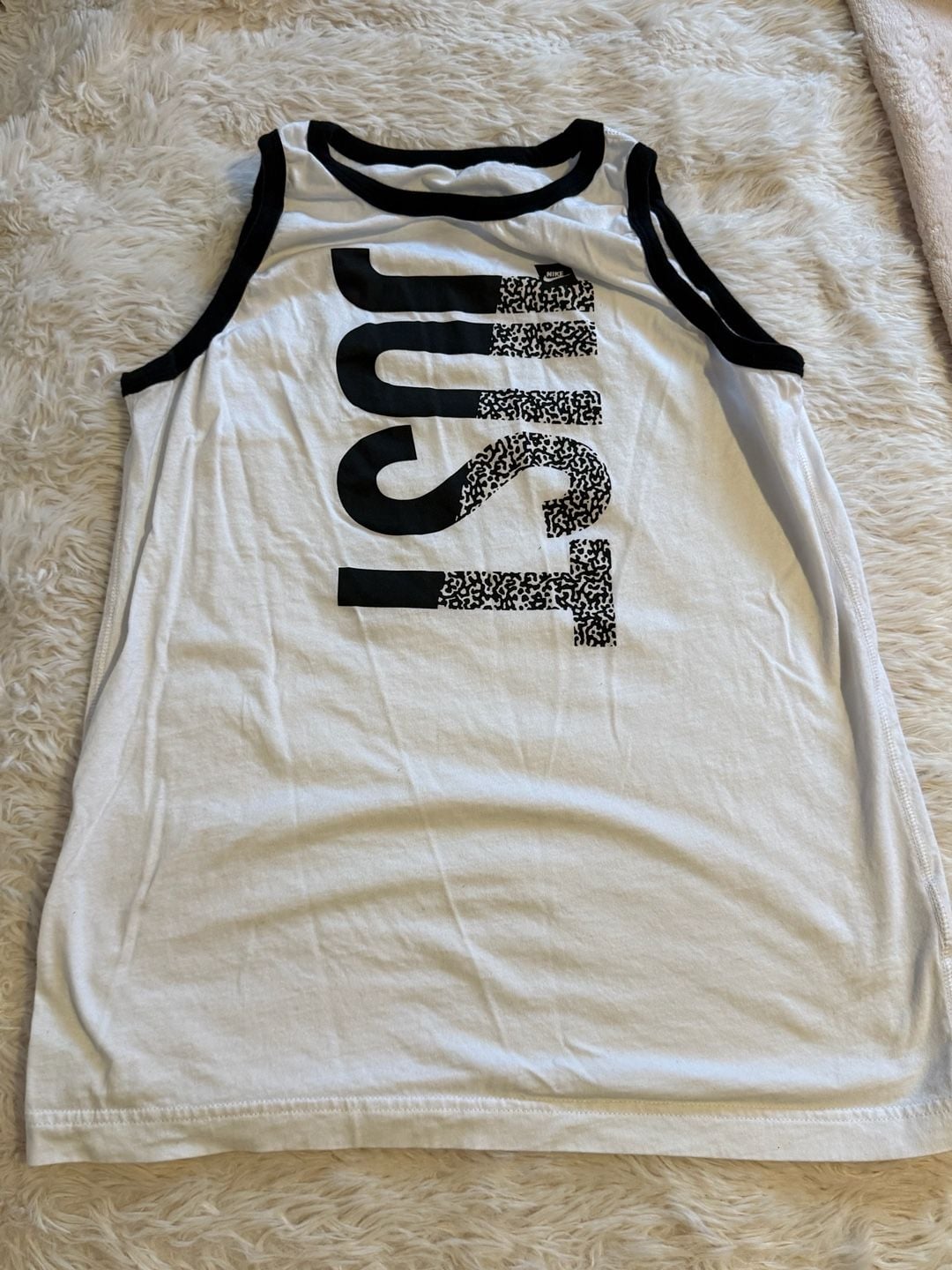 Nike Just Do It Graphic Tank Top White youth boys Size M 2