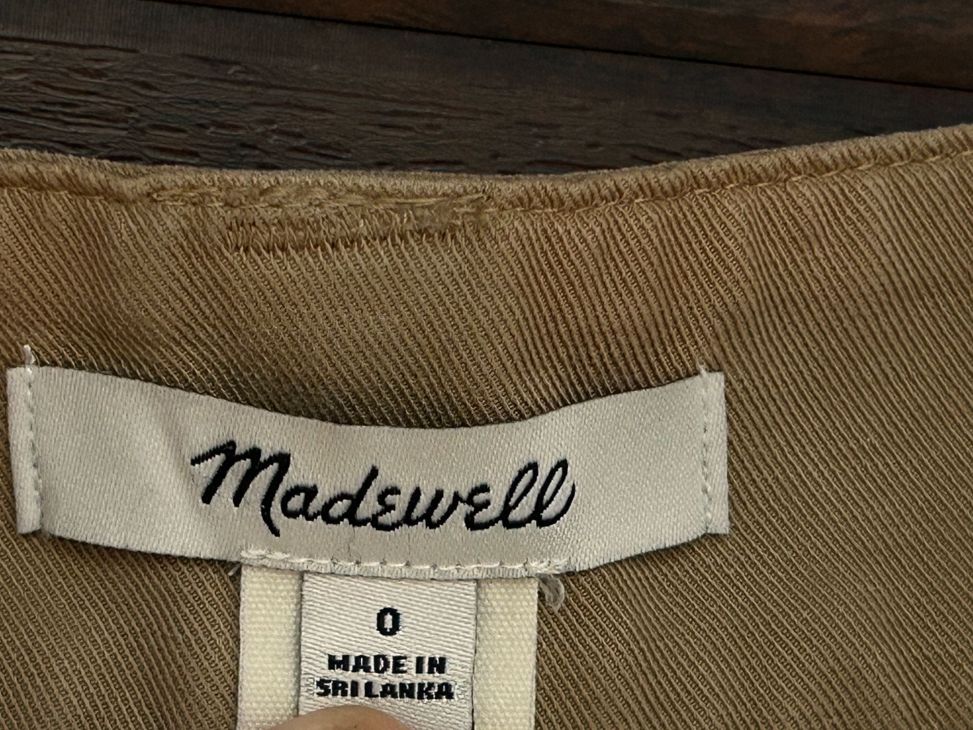 Madewell Harlow Wide Leg Pleated Trouser Crossover Waist Size 0 Tan 7