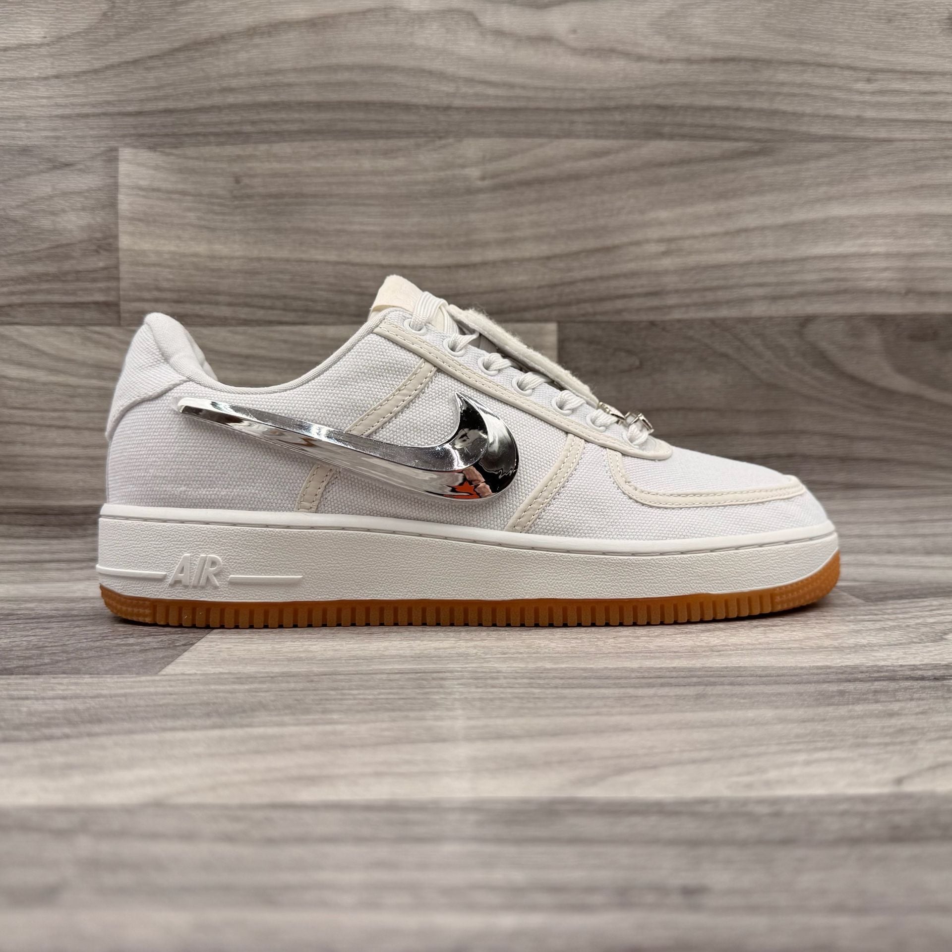 Nike Air Force 1 Low Travis Scott White AQ4211-100 Sz 9.5 New With Swoosh Pack 14