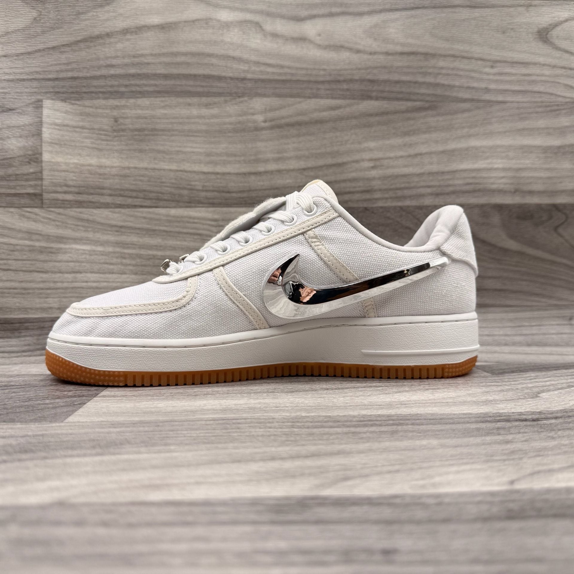 Nike Air Force 1 Low Travis Scott White AQ4211-100 Sz 9.5 New With Swoosh Pack 15