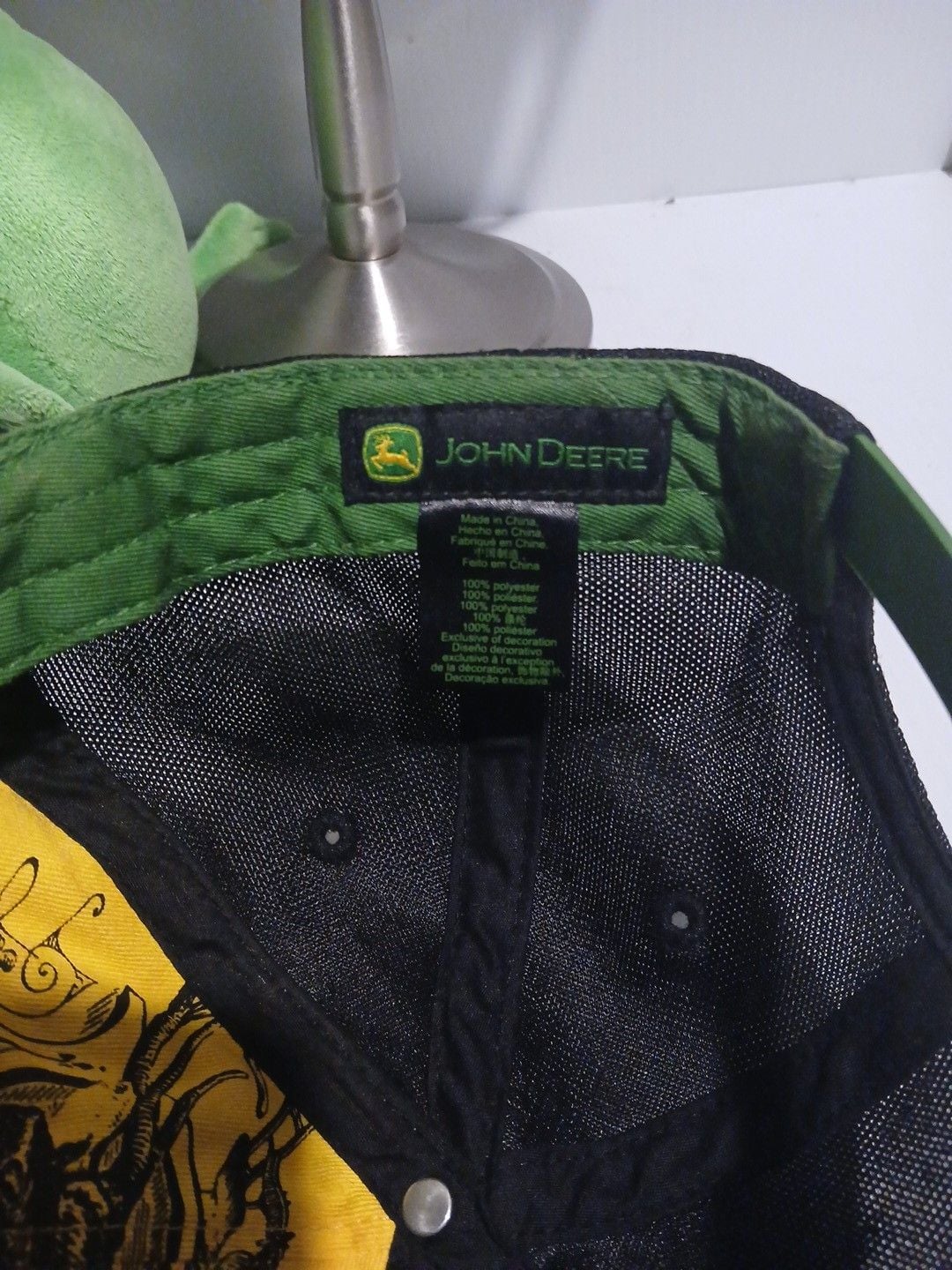 John Deere Quality Farm Equipment Snapback Hat Black Green 7