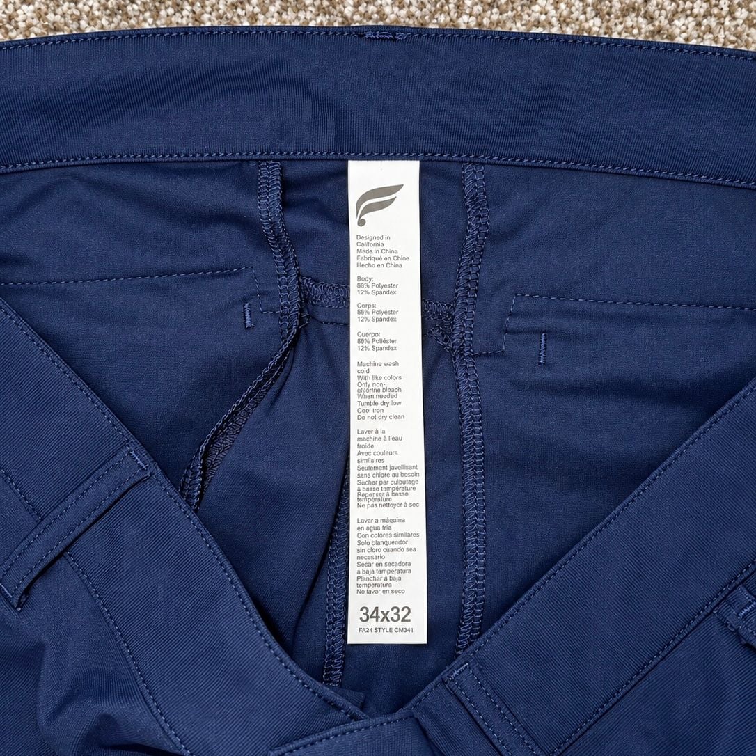 Fabletics Pants 34x32 Blue Technical Golf Performance 5