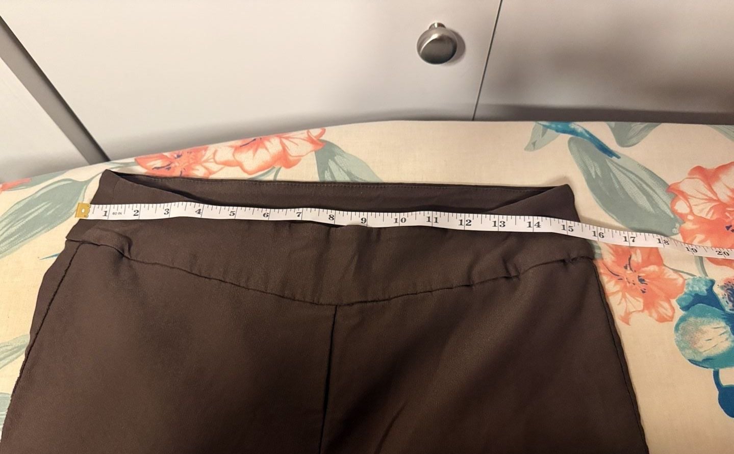Tribal Pull On Pants Size 12 Brown Straight Leg Stretch 6