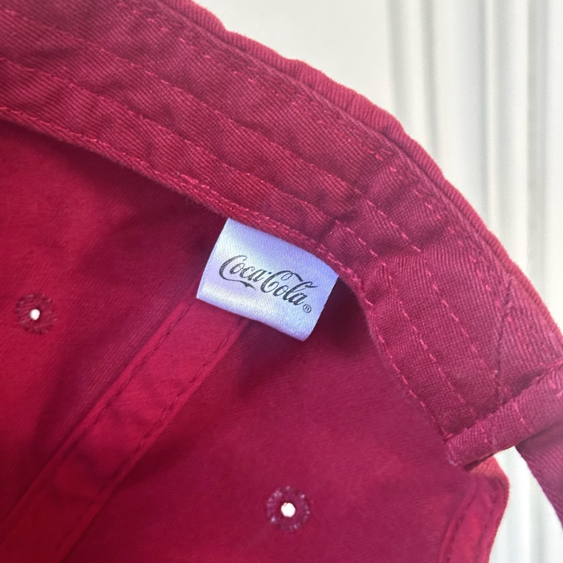 Coca-Cola Embroidered Logo Baseball Cap Red 6