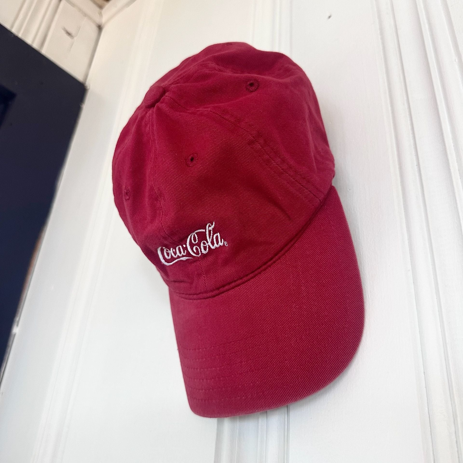 Coca-Cola Embroidered Logo Baseball Cap Red 7