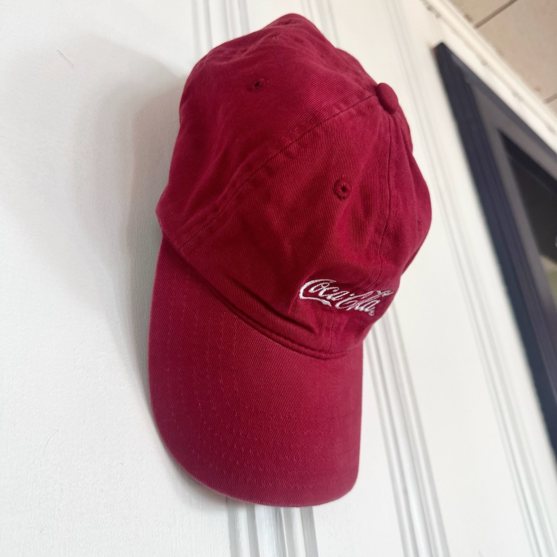 Coca-Cola Embroidered Logo Baseball Cap Red 8