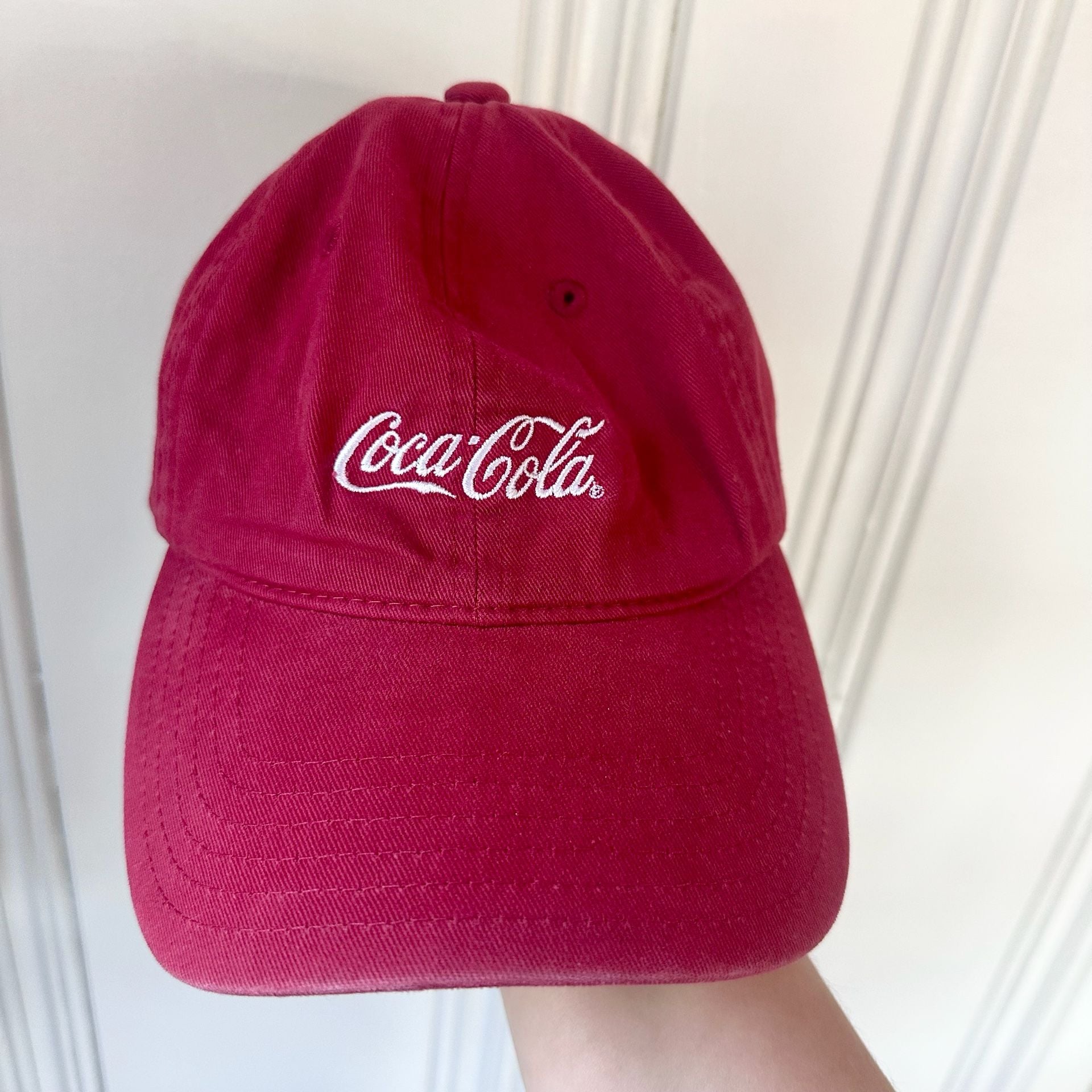 Coca-Cola Embroidered Logo Baseball Cap Red 9