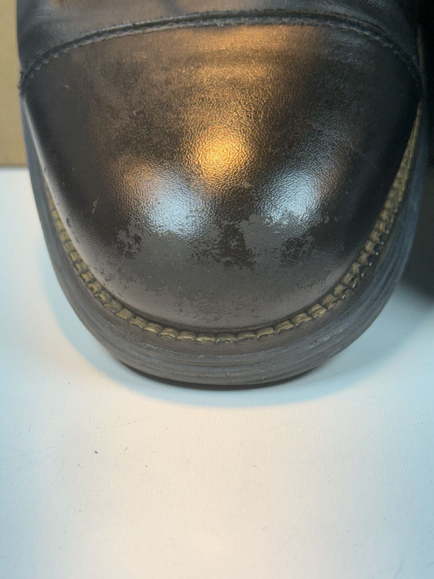 Cole Haan Zerogrand Cap Toe Boot Black Leather Suede 8