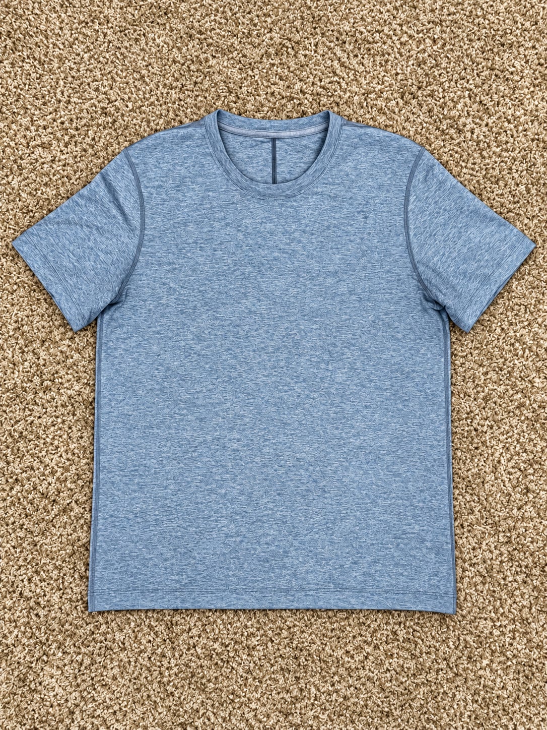 Lululemon Men’s Soft Jersey Short Sleeve Shirt Light Blue Heather, Size L 2