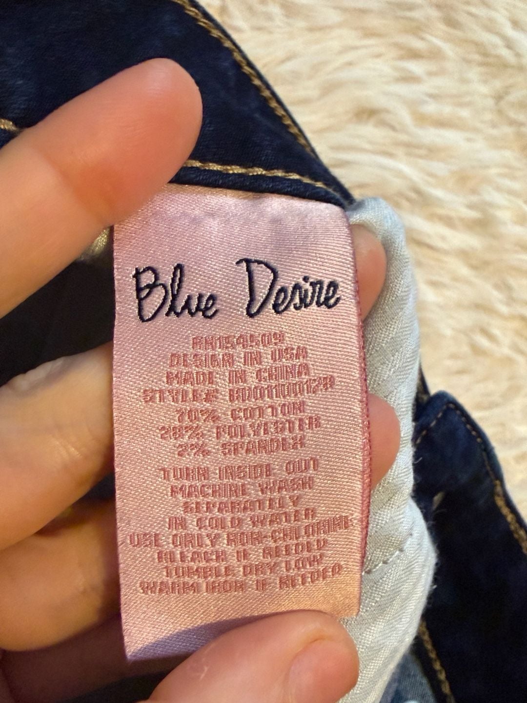 Blue Desire Skinny Jeans Size 13 Dark Wash Curvy 7