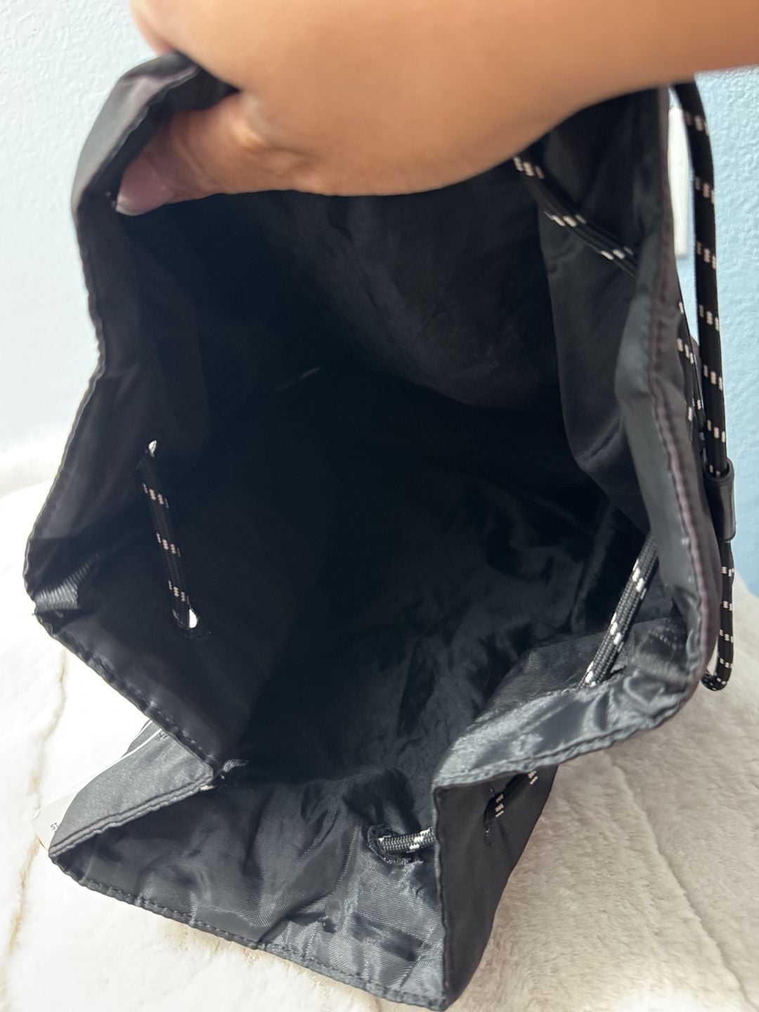 Victoria's Secret PINK Black Drawstring Backpack Bag New With Tags 6