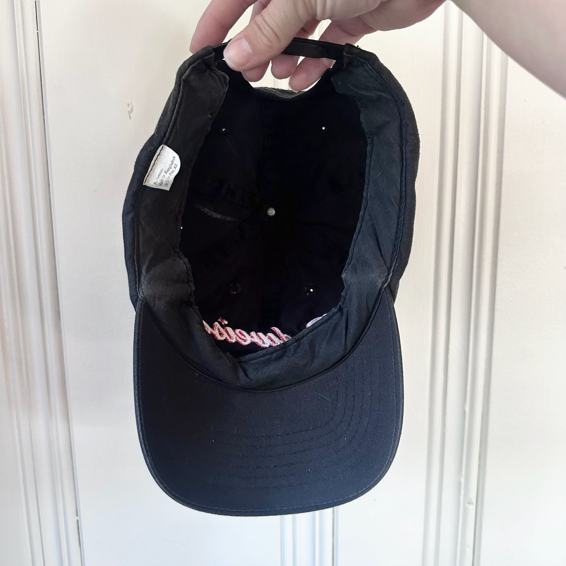 Budweiser Embroidered Logo Black Baseball Cap Hat 4