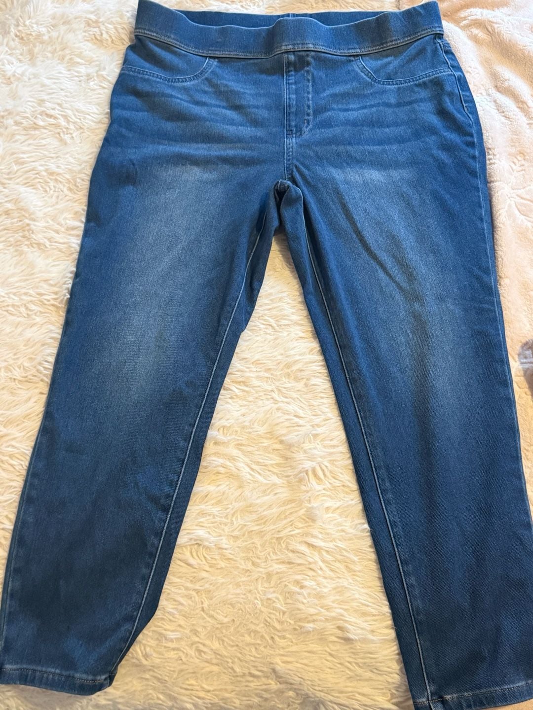 Time and true Pull-On Denim Leggings Size L Blue Skinny 3