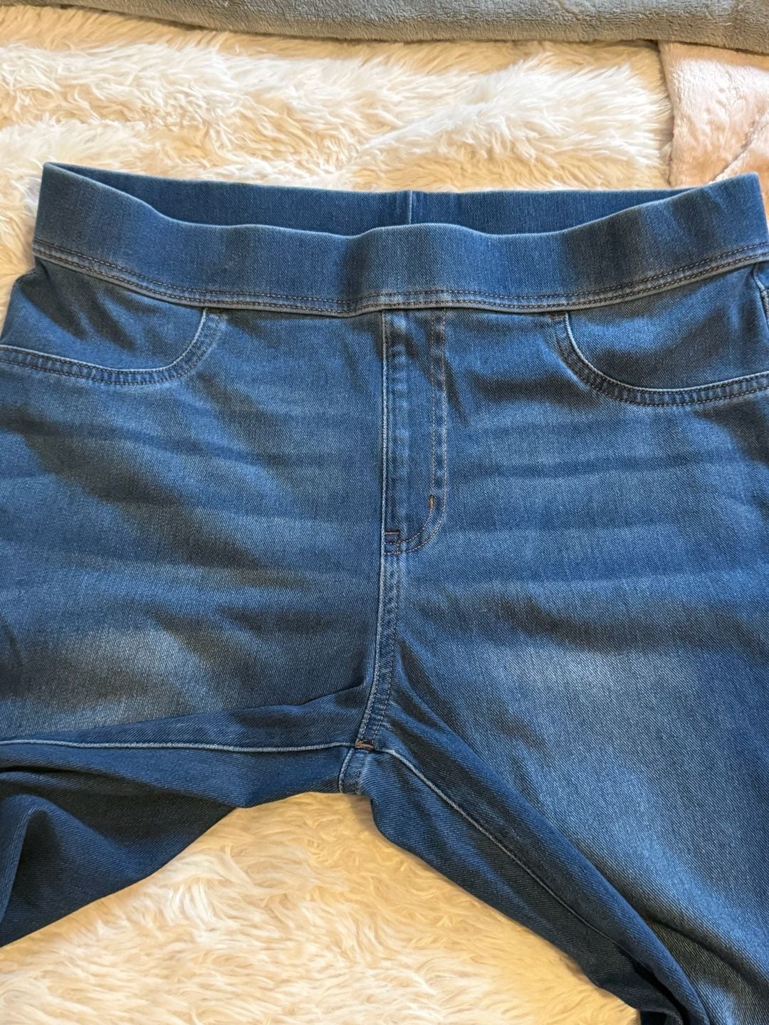 Time and true Pull-On Denim Leggings Size L Blue Skinny 6
