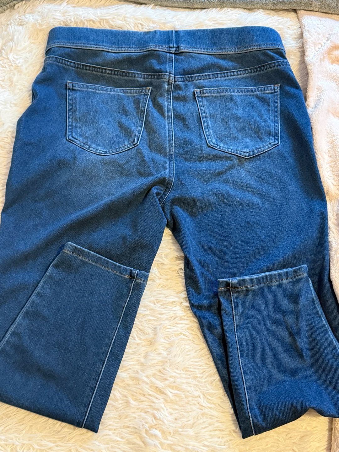 Time and true Pull-On Denim Leggings Size L Blue Skinny 7
