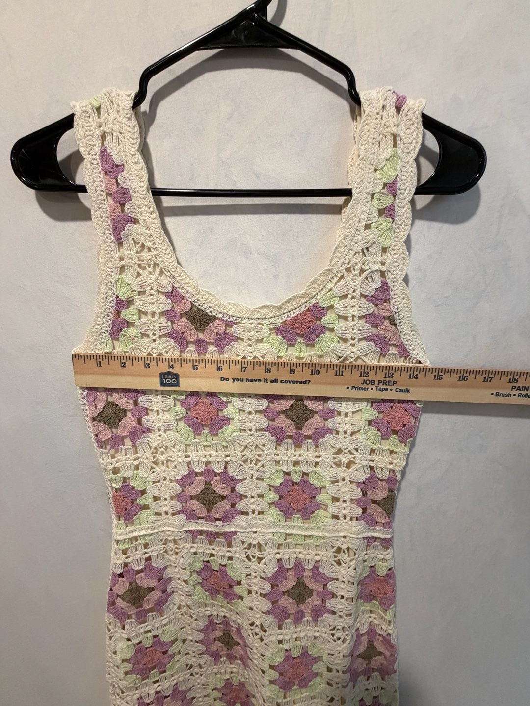 Saltwater Luxe Crochet Granny Square Dress Size M 7