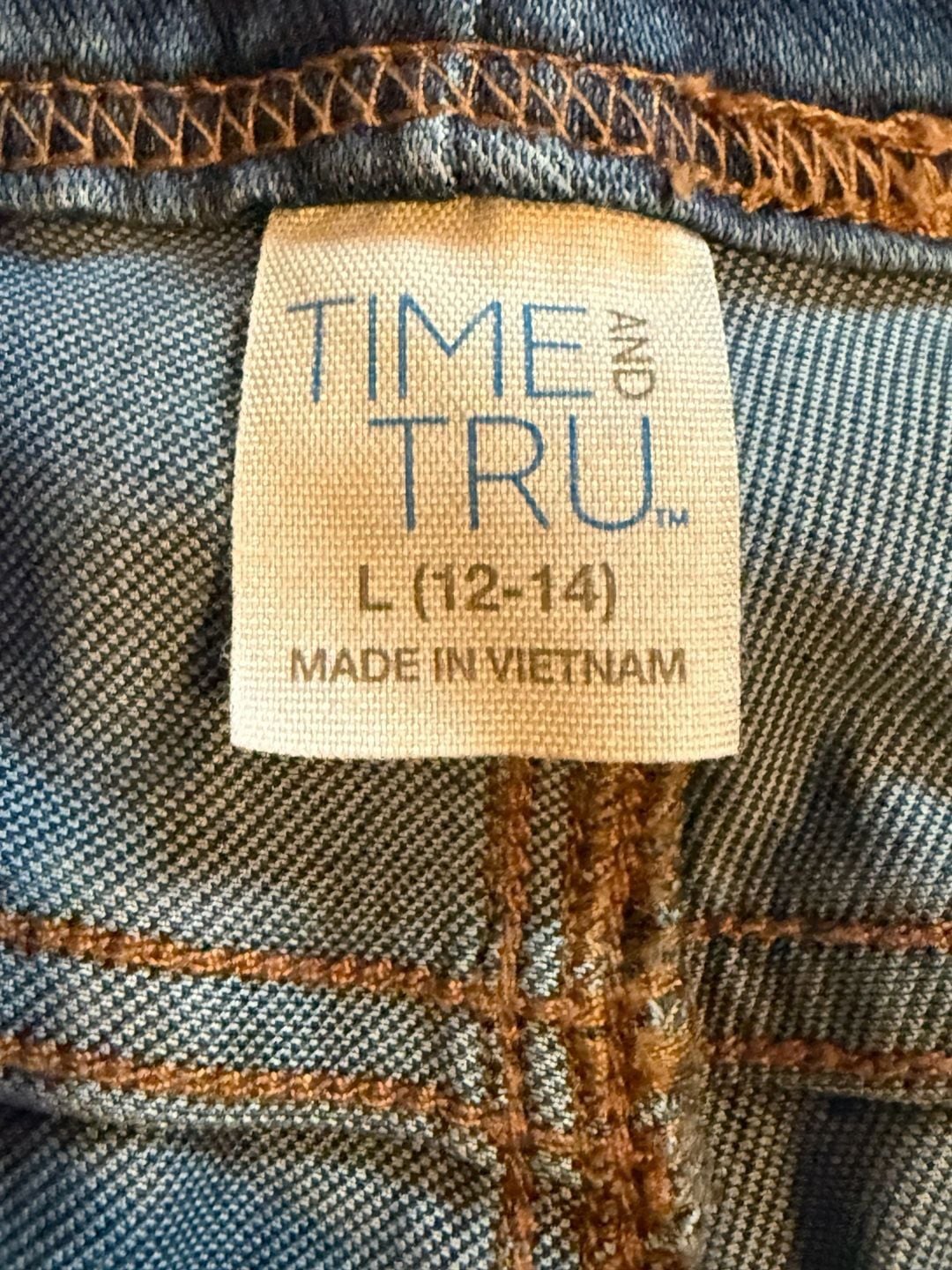 Time and true Pull-On Denim Leggings Size L Blue Skinny 5