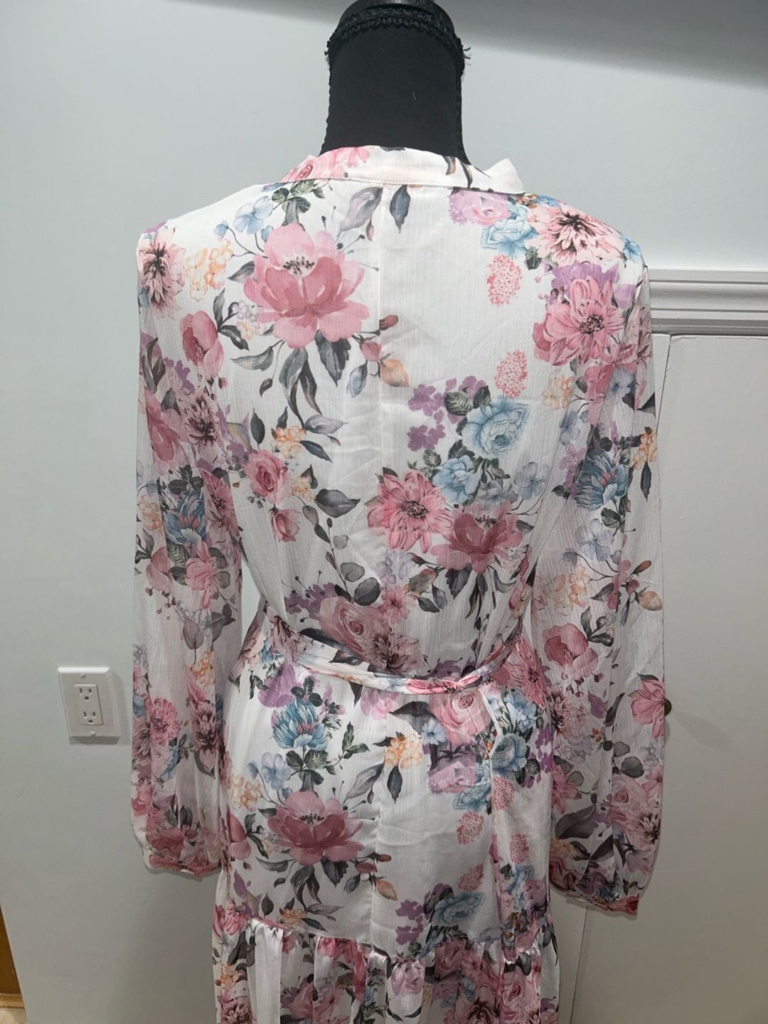 SHEIN Modely Floral Long Sleeve Maxi Dress Size M 6