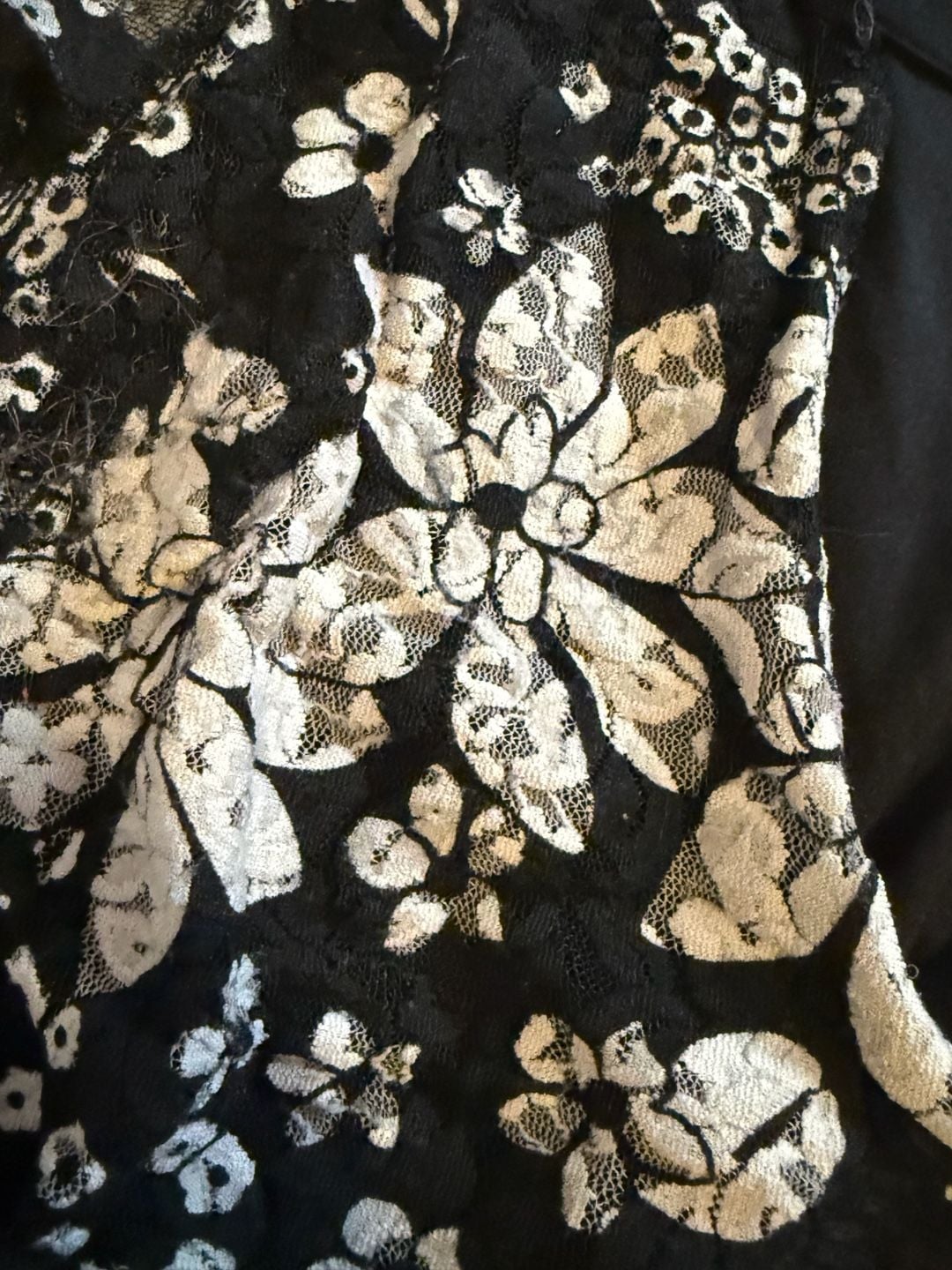 Jovi & I Floral Lace Cardigan Size 3X Black White Open Front 6