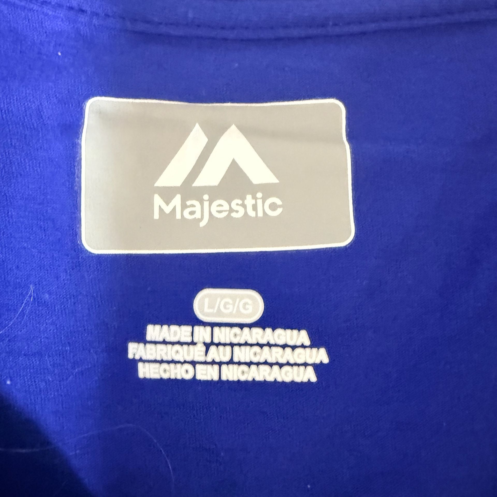 Majestic Los Angeles Dodgers V-Neck T-Shirt Size L Blue 3