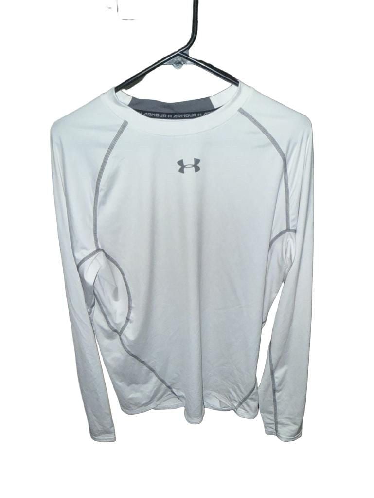 Under Armour HeatGear Compression Long Sleeve Shirt XXL White 2