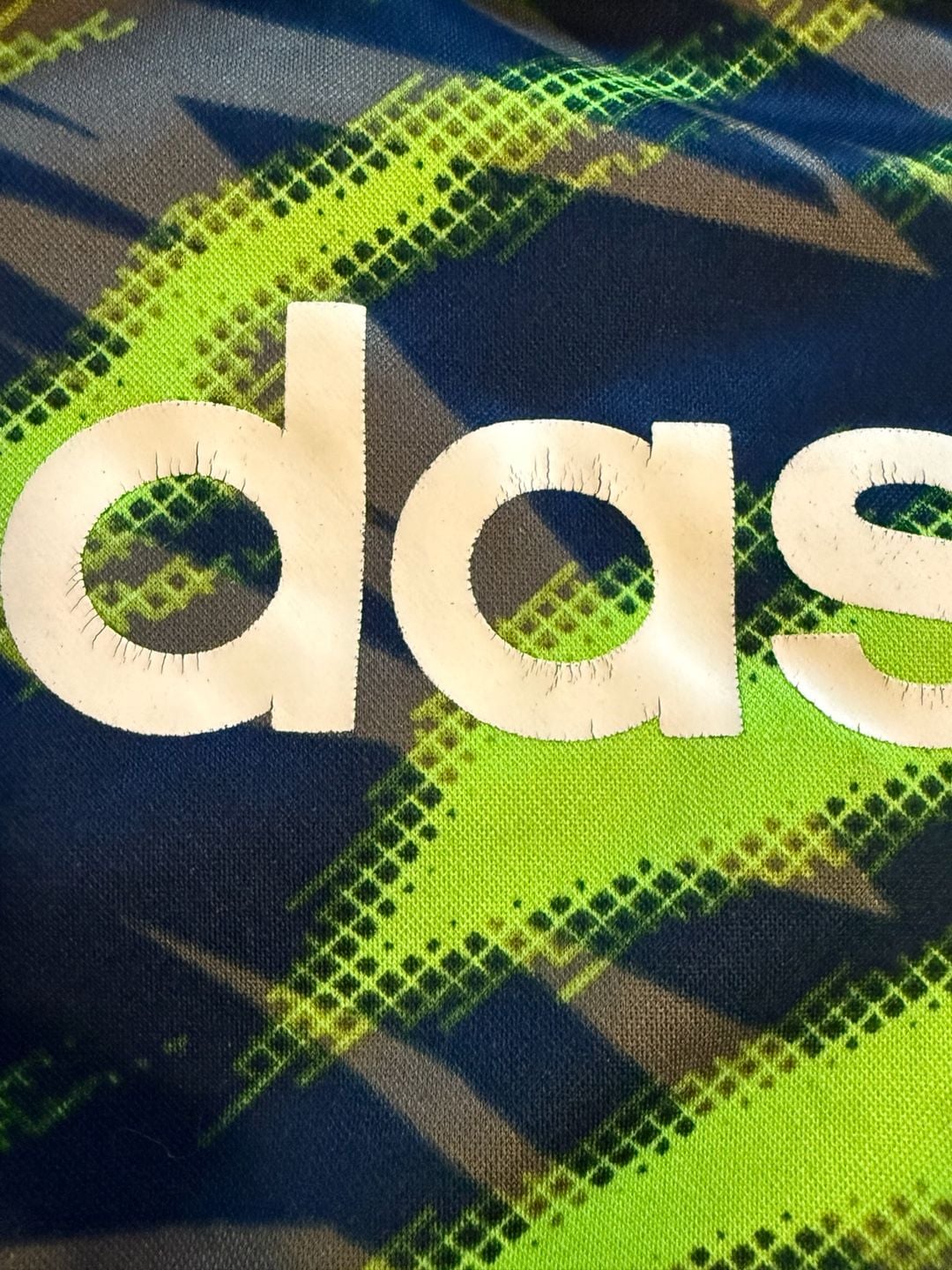 Adidas Green Blue Graphic Print Logo Hoodie Sz youth xL 5