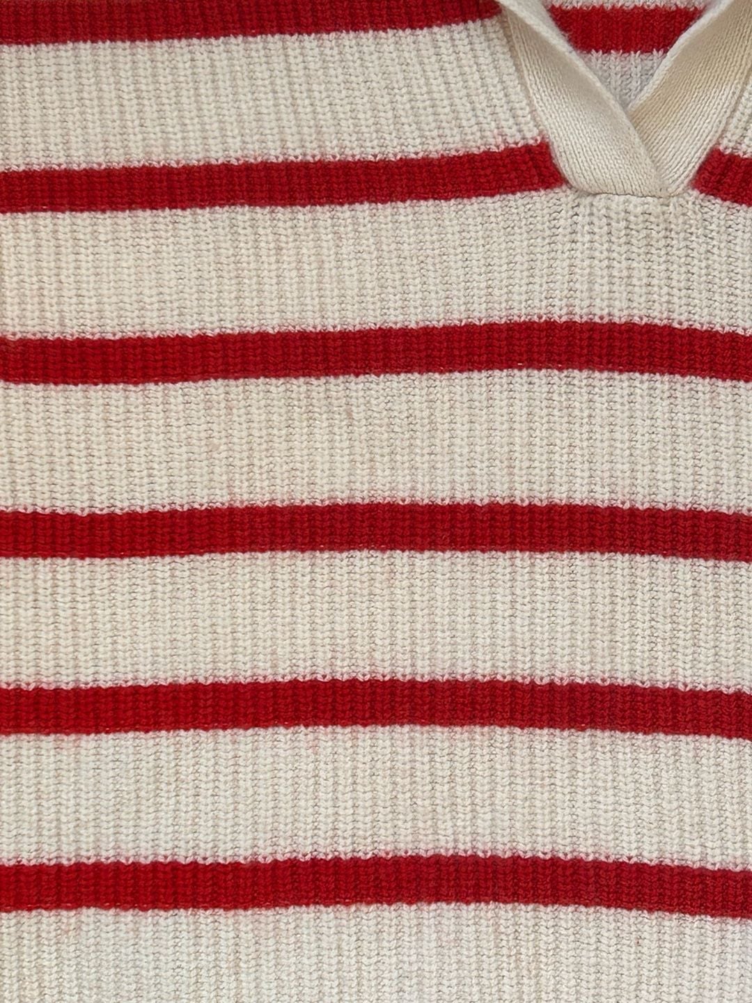 Sézane Tahar Jumper Sweater Size XS Red White Striped Sailor Collar 7