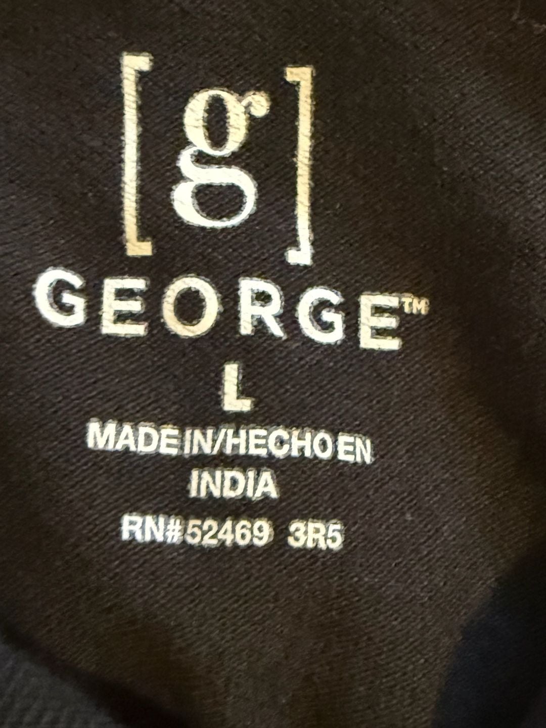 George Short Sleeve Polo Shirt Size L Black 5