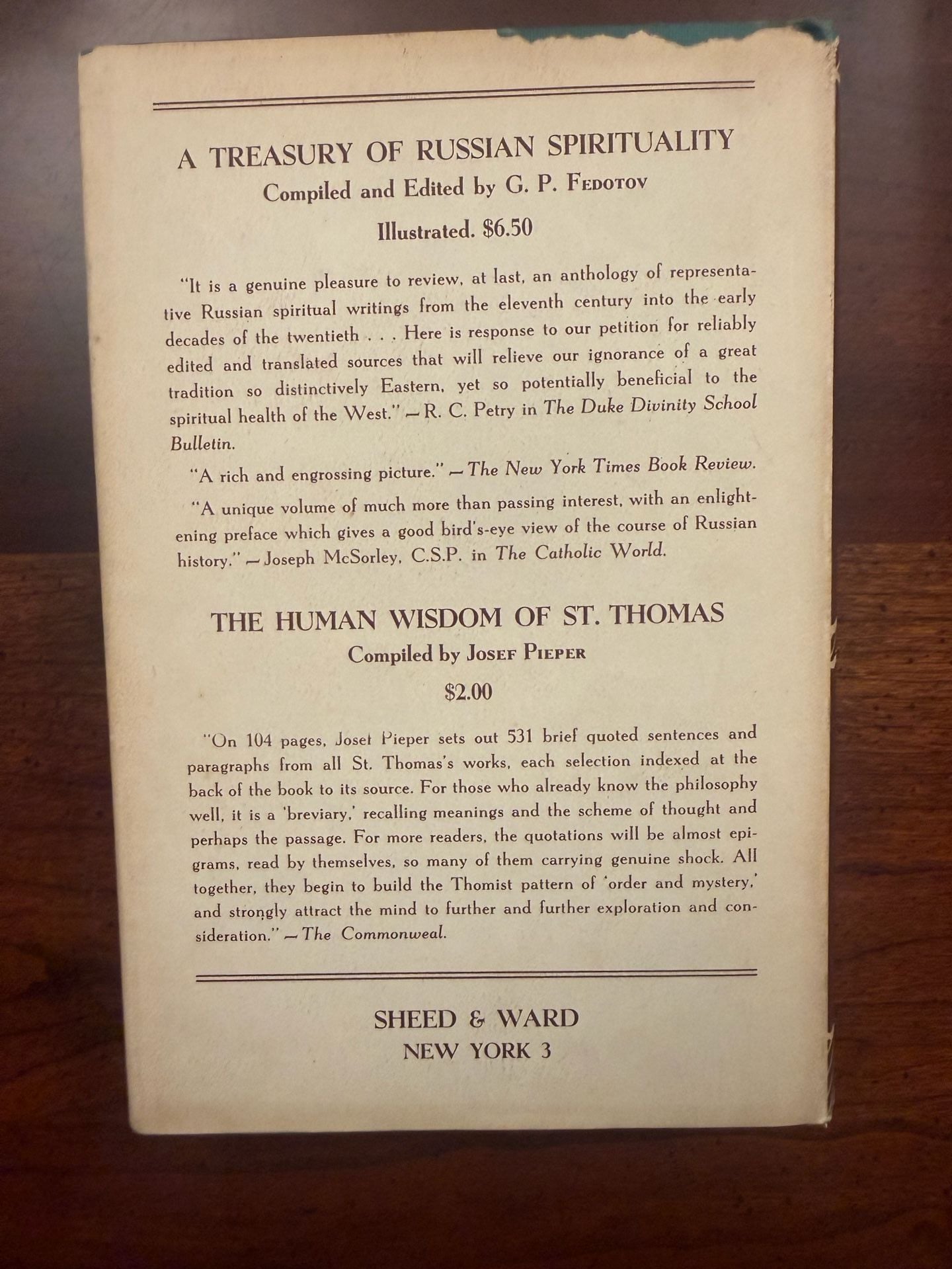 The Confessions Of St. Augustine Translated By F.J. Sheed Hardcover 3
