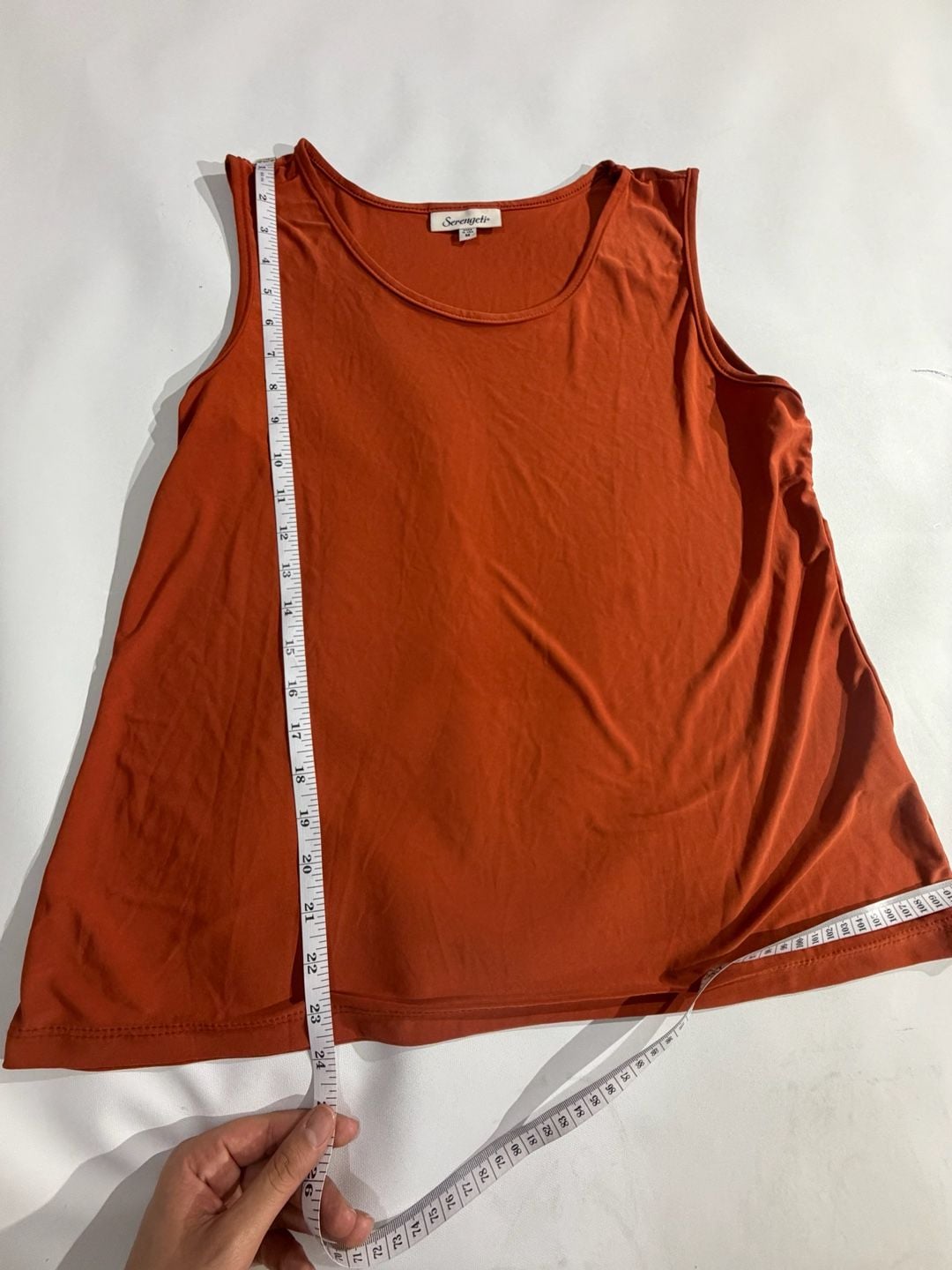Serengeti Rust Orange Sleeveless Tank Top Size M Made in USA 6