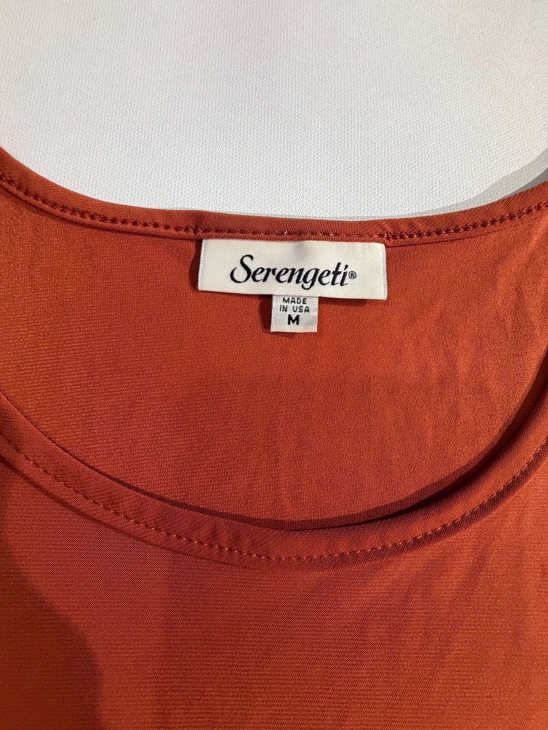 Serengeti Rust Orange Sleeveless Tank Top Size M Made in USA 3