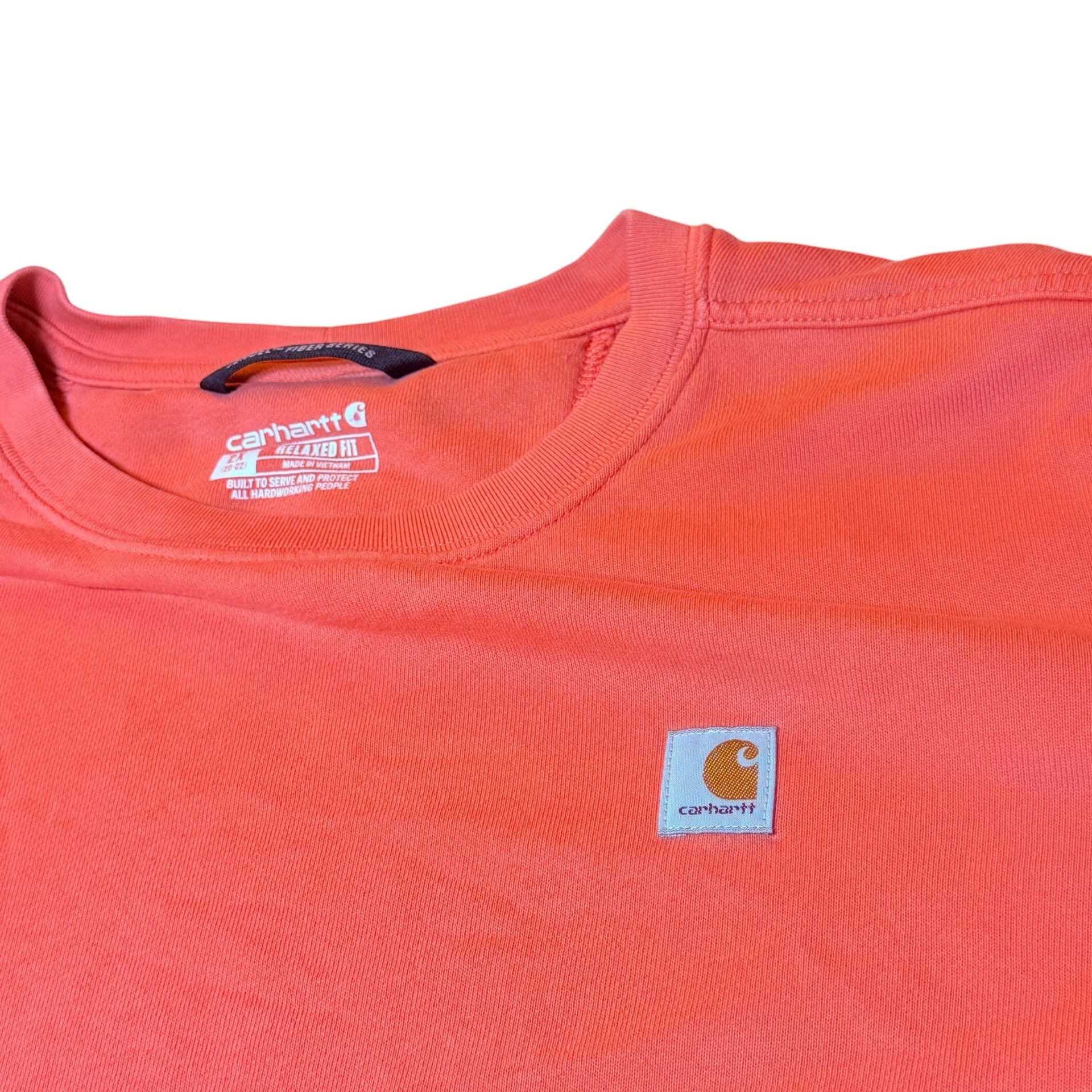 Carhartt Tencel Fiber Series Sweatshirt Size 2X Coral Orange 4