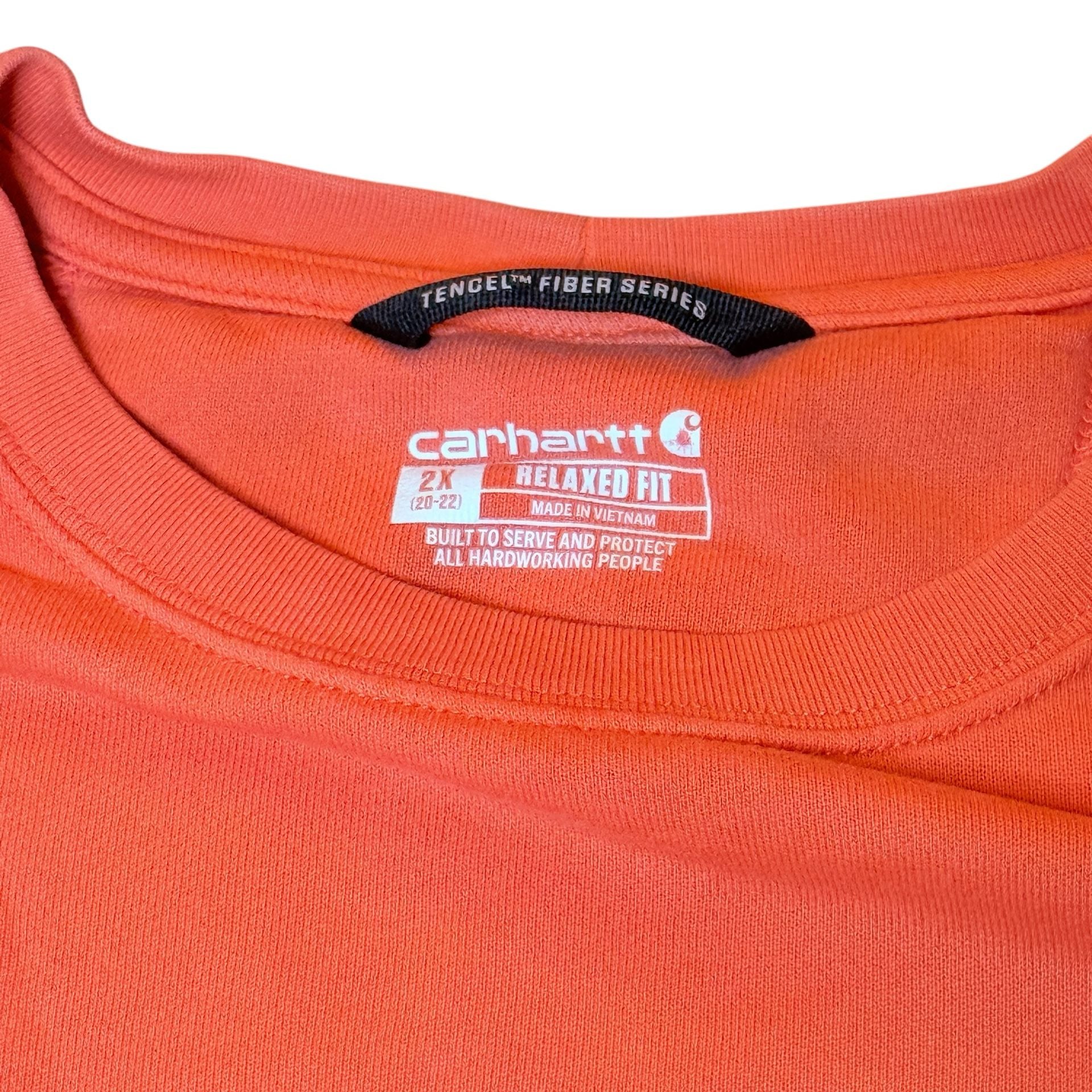 Carhartt Tencel Fiber Series Sweatshirt Size 2X Coral Orange 5