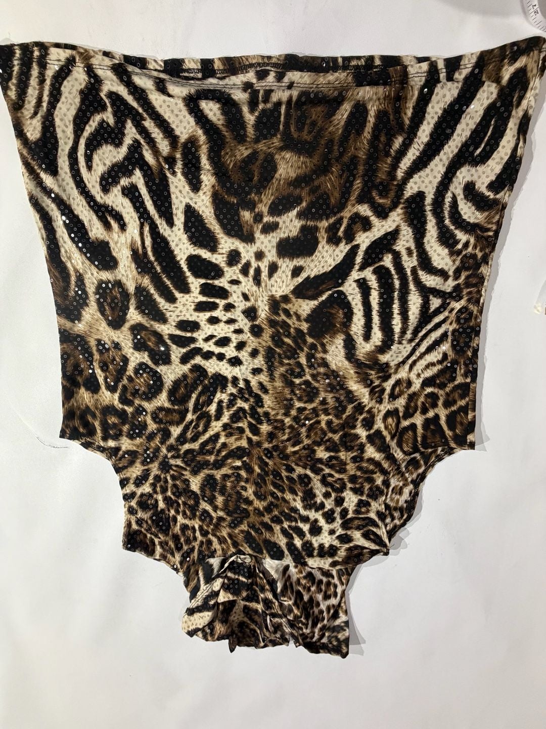 De Portfolio Leopard Animal Print Sequin Cowl Neck Top 1X 6