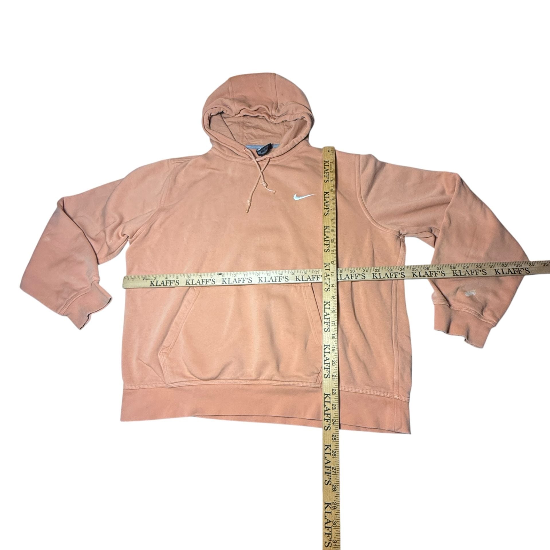 Nike Hoodie Sweatshirt Size XL Peach Orange Embroidered Swoosh 5