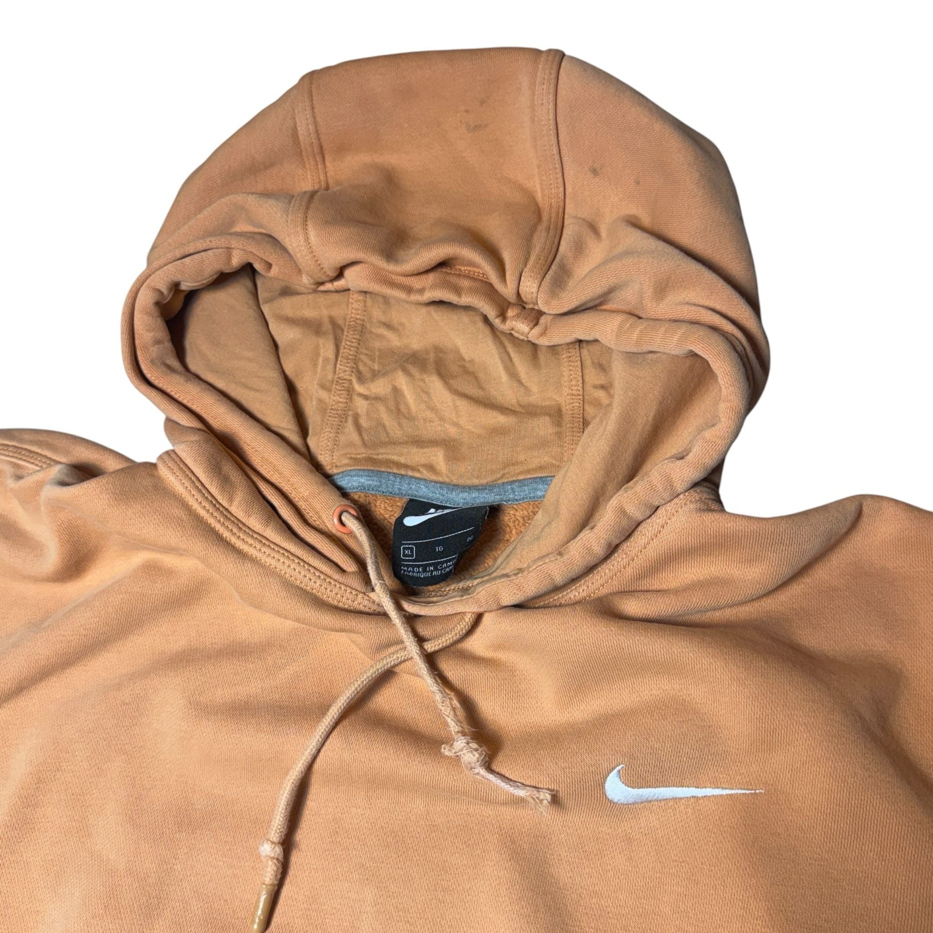 Nike Hoodie Sweatshirt Size XL Peach Orange Embroidered Swoosh 7