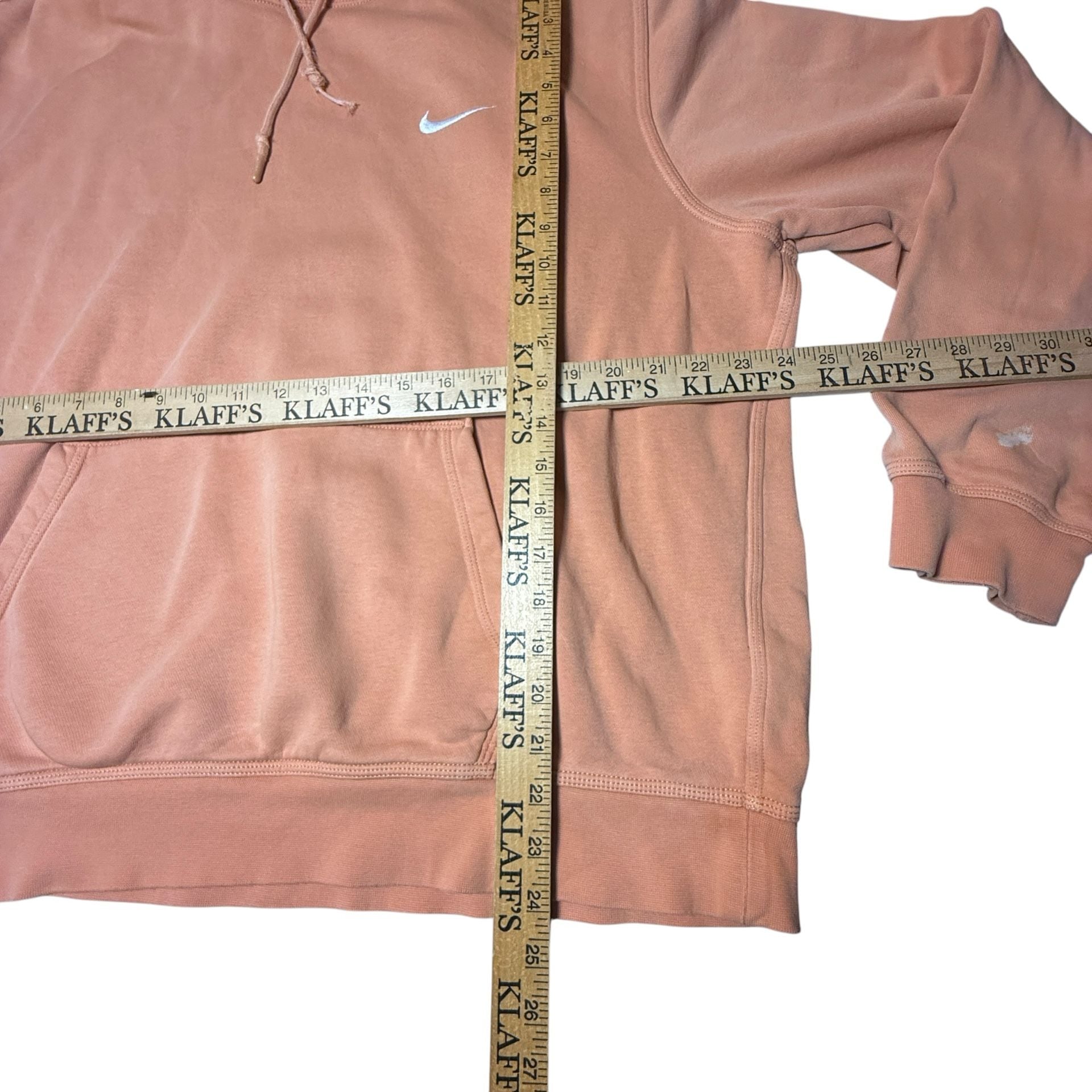 Nike Hoodie Sweatshirt Size XL Peach Orange Embroidered Swoosh 9