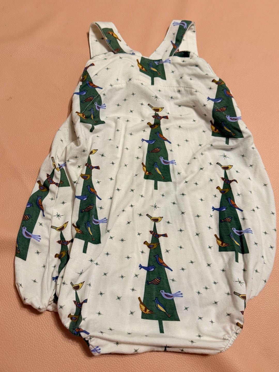 Kate Quinn Christmas Tree Birds Bubble Romper Size 6-12m 4
